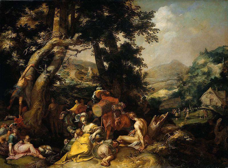Abraham Bloemaert Landscape with the Ministry of John the Baptist. oil painting image